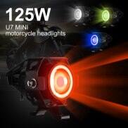125 wát LED phụ trợ Đèn pha xe máy phổ 1200lm mắt thiên thần U7 xe máy