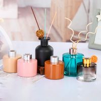 1pc 100ml Painted Reed Diffuser Glass Bottles Orange Pink Yellow Blue Black Ins Popular Aromatherapy Bottles for Home Decoration