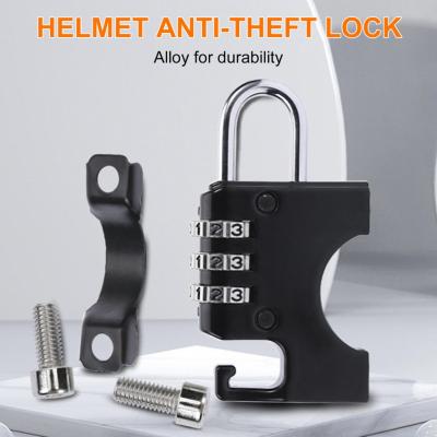 1 Set Bicycle Cable Lock Wear-resistant Drop-resistant Helmet Password Lock Bicycle Anti-loss Helmet Lock Motorcycle Use Locks