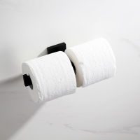 Double Paper Holder Stainless Steel Toilet Rolled Paper Holder Black Bathroom Hardware Accessories