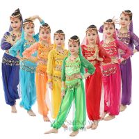 【YD】 Kids Child Bellydance Costume 7pcs Costumes Belly Dancer Clothing Bollywood