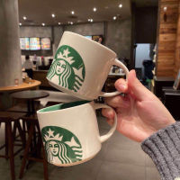 Startbuck แก้วขาตั้งกล้อง Starbuck สินค้าใหม่แก้วความจุมากสตาร์บัคถ้วยเซรามิกแบบเรียบง่ายนอร์ดิกสำหรับใช้ในครัวเรือนแก้วกาแฟ