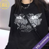 BIL Yo.oversize 20041 เสื้อยืดโอเวอร์ไซส์ oversize ลายตัวอักษร เท่ ๆ aesthetic