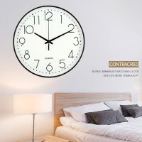 ZZOOI Nordic Wall Clock for Living Room Restaurant Cafe Decorative Clear Face Silent 8 Inch Modern Wall Clock