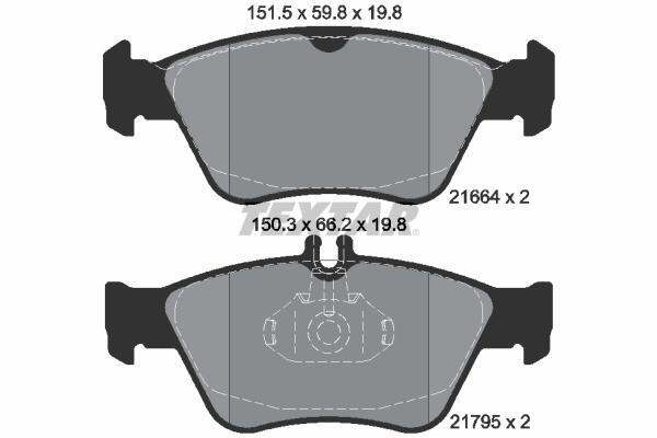 benz-ผ้าเบรค-หน้า-textar-เบนซ์-รุ่น-clk-w208-e-class-w210-e200-e230-e240-slk-r170-slk200-slk230-เบอร์-2166404-oe-002-420-44-20-ate-13046070862-bendix-571877b-trw-gdb1205-ผ้าเบรก