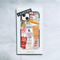 CASETiFY X Ticket TOKYO SHANGHAI Stickers Black Edge Case IPhone 14 13 12 11 Pro Max Mini XS MAX XR X SE 6 6S 7 8 Plus Soft Case gwz