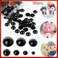 MUBAI 100pcs งานฝีมือ DIY 3-12 มม. พลาสติก Bears เข็ม Felting ตาความปลอดภัยสีดำ อุปกรณ์เสริมตุ๊กตา การทำหุ่นสัตว์