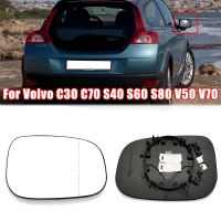 【car parts】รถด้านหลังกระจกกระจกเลนส์สำหรับ Volvo C30 C70 S40 S60 S80 V50 V70ด้านข้างประตูกระจกนูนกระจกอุ่น