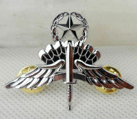 tomwang2012. UNITED STATES US ARMY FREEFALL PARACHUTIST BADGE PIN SILVER CLASSIC MILITARY