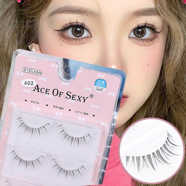 3/5 Pairs Manga Lashes Natural False Eyelashes Individual Clusters