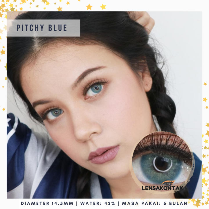 [COD] Softlens Pitchy Blue / Biru by Sweety Plus ( Lensa Kontak / Lensa