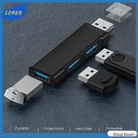 LONGB อลูมิเนียมอัลลอย 3พอร์ต อะแดปเตอร์ การถ่ายโอนข้อมูล ฮับ USB 3.0 OTG ตัวขยาย USB