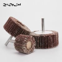 ZtDpLsd 1Pcs P80 Blinds Daibing Impeller Grinding Sandpaper Flap Wheel Head 6mm Shank Mandrel for Rotary Mini Drill Polish Tool