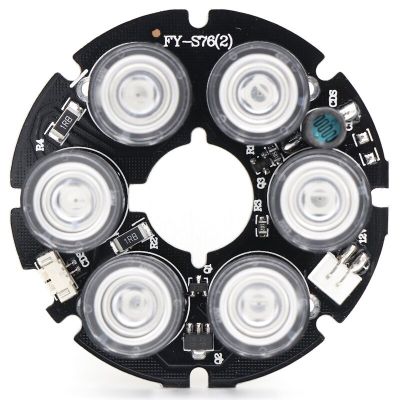【Exclusive】 90องศาอุปกรณ์กล้องวงจรปิด6ชิ้นอาร์เรย์ IR LED คณะกรรมการสำหรับกล้องวงจรปิด Night Vision เส้นผ่าศูนย์กลาง60มิลลิเมตร