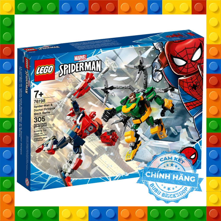 Lego Super Heroes 76198 - Spider-Man & Doctor Octopus Mech Battle - Bộ xếp  hình Lego Trận chiến giữa Spider-Man & Doctor 