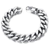 Heavy Mens Bracelet Chain 316L Stainless Steel Silver Punk Male Link Bangles Bands Jewelry