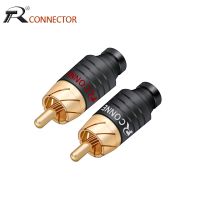 4pcs/2pairs Luxury Soldering RCA Plug Jack Connector Speaker Audio Output/Input Adapter Plug Gold Plated Earphone Connector Jack