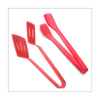 Silicone Kitchen Tongs Spatula Tongs Set with Stainless Steel Core for BBQ Clamp, Flipping Fish, Fried Steak Clamp