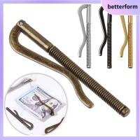 BETTERFORM คุณภาพสูง พับสองทบ โลหะ เรียบง่าย สปริงแคลมป์ ผู้ถือเงินสด คลิปเงิน กระเป๋าสตางค์บาร์