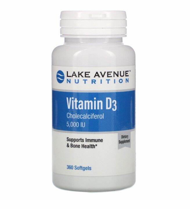 Lake Avenue Nutrition, Vitamin D3 Cholecalciferol 5000iu, 360 Softgels