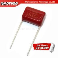 10PCS 630V334J  0.33UF Pitch 15MM 630V 334 330NF igmopnrq CBB Polypropylene film capacitor new Electrical Circuitry Parts