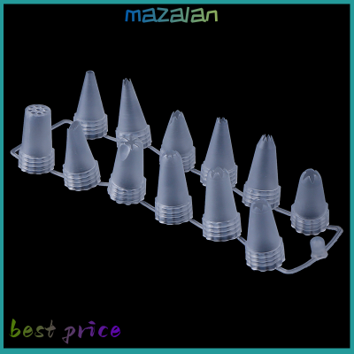 mazalan 12ชิ้น/เซ็ตพลาสติก icing piping ครีม confectionery nozzle Tips cake Decor Tools