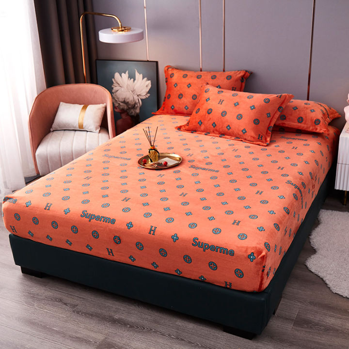 new-warm-universal-mattress-cover-mink-cashmere-thicken-sheets-bed-pillow-case-winter-fitted-sheets-dust-cover-protector
