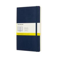 Moleskine สมุดบันทึกปกอ่อน เส้นตาราง ขนาดใหญ่ รุ่น QP617B20 (สีน้ำเงิน)