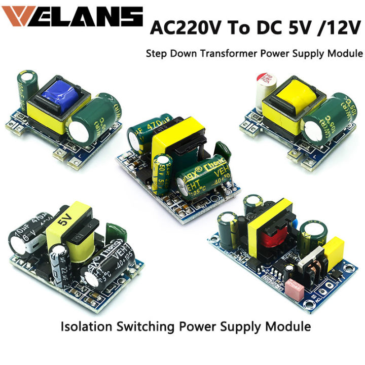 AC-DC 5V 700mA 12V 300mA 12V 400mA 3.5W Konverter Buck Presisi AC 220V ...