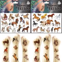 【LZ】✥۞◊  Fake Horse Tattoo Stickers Birthday Party Supplies Baby Shower Favors Decorações para Crianças Meninos e Meninas