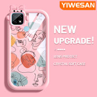 YIWESAN เคสสำหรับ Xiaomi MI Realme C21แฟชั่นแบรนด์ที่สวยงามศิลปะภาพวาดลวดลายสร้างสรรค์ขอบนุ่มโปร่งใสเคสกันกระแทกเคสซิลิโคนเนื้อนิ่มทนทานต่อการตกหล่น