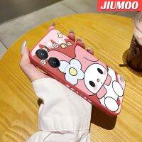 JIUMOO เคสสำหรับ VIVO Y35 5G Y56 5G,เคสการ์ตูนน่ารักเมโลดี้นิ่มเคสมือถือบางลายขอบสี่เหลี่ยมด้านข้างกรอบซิลิโคนเคสป้องกันการกระแทก