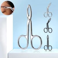 ﹉  Scissor Shaped Eyebrow Flat Headed Oblique Scissors Handle