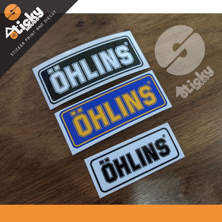 ขายเป็นคู่-sticker-สติ๊กเกอร์ติดได้ทุกที่-ลาย-ohlins