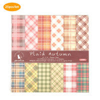 [Dream nylone] ANY 2 SAVE 5% 24 Sheets 6"X6" Plaid Paper Scrapbook Patterned Paper Pack Handmade Craft Paper