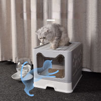 Plastic Sand Box Supplies Pet Toilet Bedpan Anti Splash Closed Cat Litter Box Cat Dog Tray with Scoop Clean Toilet for Cat