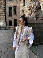 ✤✟ Print Patchwork Fur Jacket Coat Thicken Sleeveless Cardigan 2023 New Fashion Female Street Waistcoat