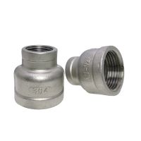 1/8  - 2 NPT เกลียวท่อตัวเมีย304สแตนเลส Reducing Coupling ข้อต่อตรง DN6 DN50การติดตั้งท่อน้ำตัวเชื่อมต่อข้อต่อ SS304