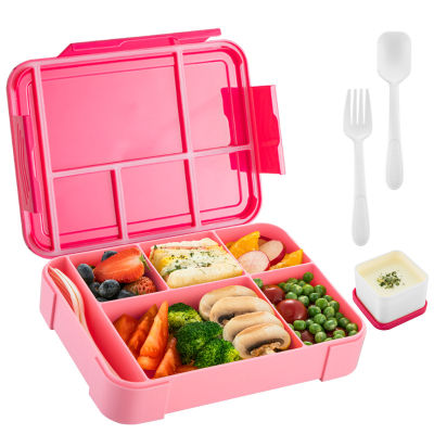 Microwave-Ready Meal Prep Containers Colorful Division Lunch Boxes Fashionable Fruit And Salad Containers Kids Lunch Box Set With Sealed Lids Chic Kitchen Storage Containers