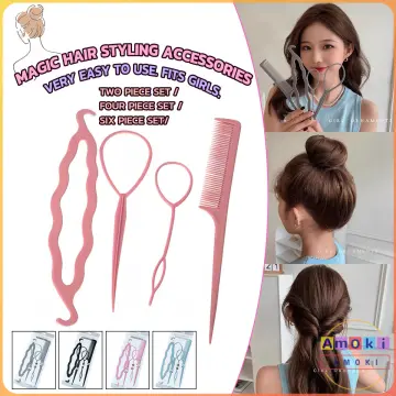 4pcs/set Hair Braiding Twist Curler Styling Set Hairpin Holding