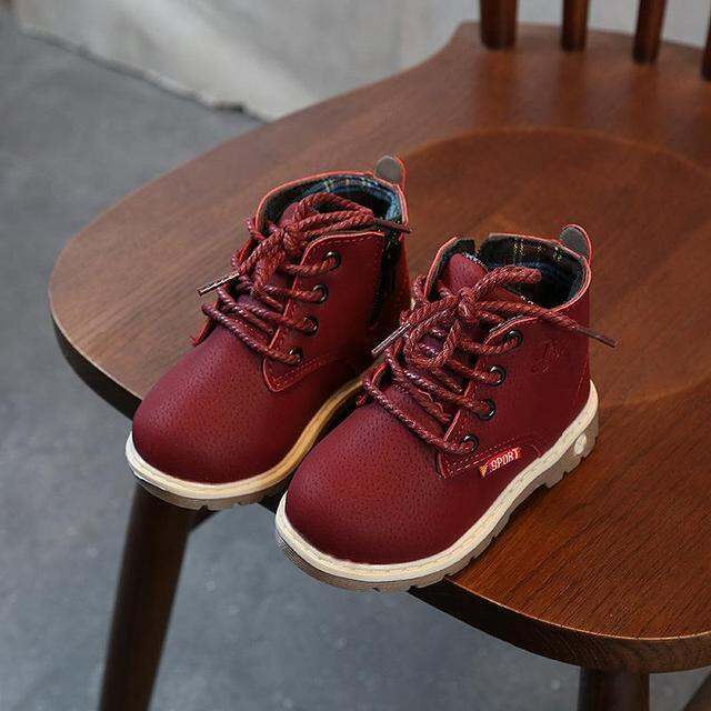 ขายดีที่สุด-ioztt2023-fashion-children-ankle-boots-boys-shoes-leather-outdoor-kids-baby-flat