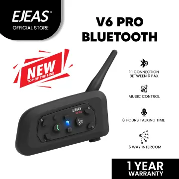 EJEAS V6 Pro Bluetooth Motorcycle Intercom Helmet Headset 1200m Interphone  830mAh