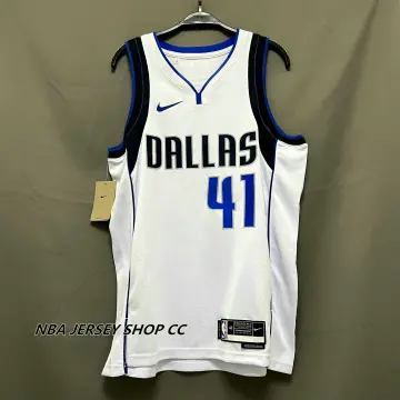 Dirk Nowitzki Authentic Jersey White Dallas Mavericks Size 52 - NEW