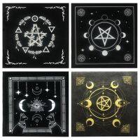 ✿◘ Tarot ผ้าปูโต๊ะ Suede Mat Constellation Divination Altar ผ้าคาถาอุปกรณ์เกมกระดานโหราศาสตร์ Oracle Card Pad