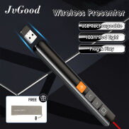 JvGood Bút Trình Chiếu Không Dây Bút Chỉ Laser Bút Bấm Trình Chiếu USB RF