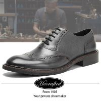 Leather Men Dress Shoes Business Stylish Top Natural Cow Leather Wedding Gentlemans Formal Shoes