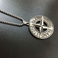 【 Stock 】【 Free shipping 】Stone Islandˉ necklace Cross compass necklace American fashion brand street pendant for men and women accessories