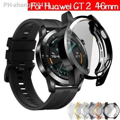 Electroplating TPU All-Inclusive Anti-Drop Slim Protective Case for Huawei watch GT2 46mm Fashion Protective Cover Accessories