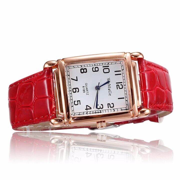 a-decent035-2022-newfor-women-squaregold-wristfashion-leatherwatches-ladieswatch-clock-montre-femme