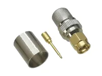 1Pcs Connector SMA Male plug Crimp For RG8 LMR400 Cable 50ohm RF Adapter Coaxial High Quanlity